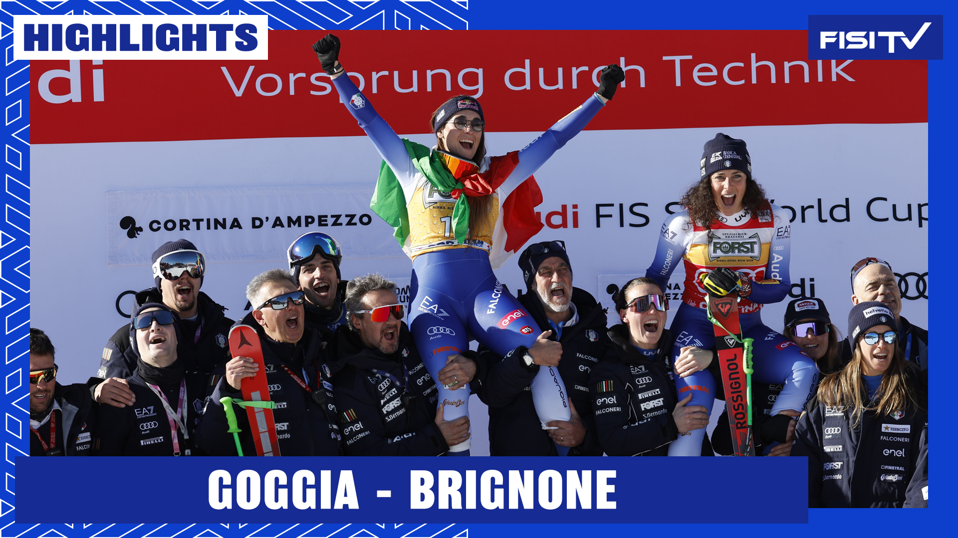 Goggia prima, Brignone terza. Festa azzurra a Cortina! | FISI TV