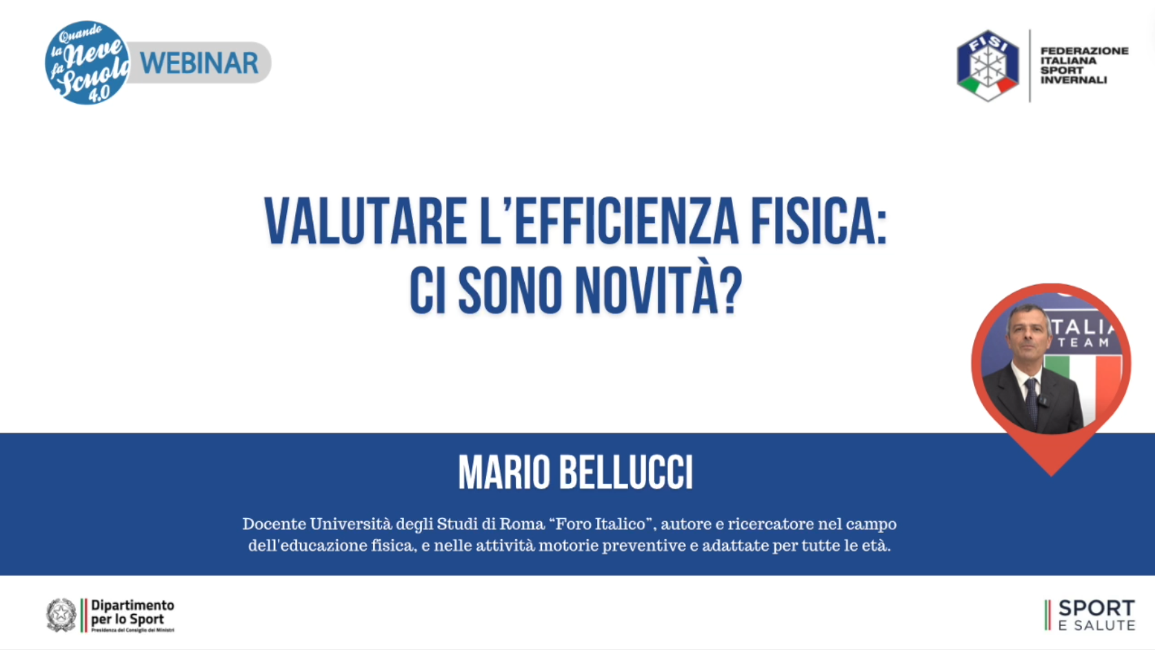 Webinar FISI | Valutare l’efficienza fisica: ci sono novità?: intervento di Mario Bellucci | FISI TV