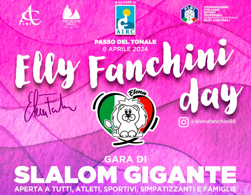 Sabato 6 aprile tutti presenti al Passo del Tonale per l'”Elly Fanchini Day”!