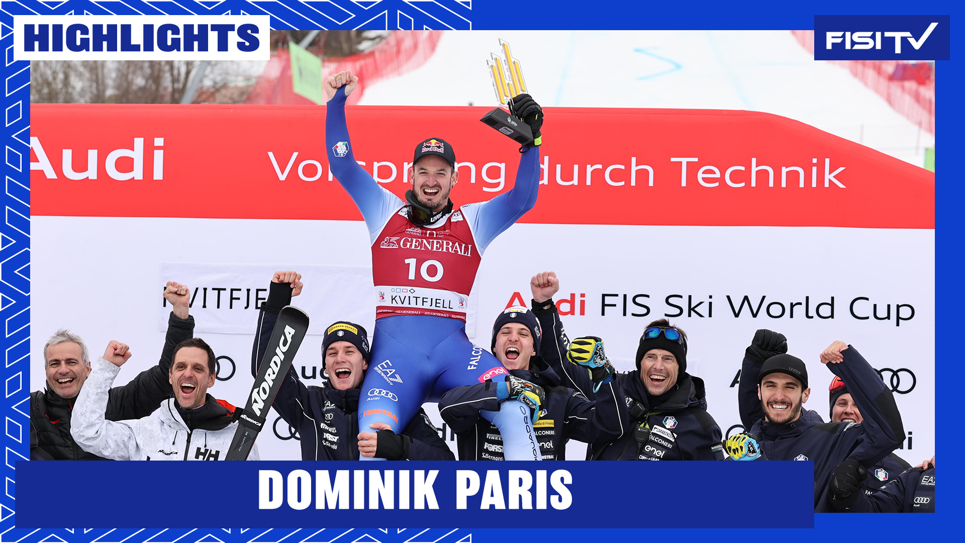 Dominik Paris si ripete a Kvitfjell. Fantastico trionfo in superG | FISI TV